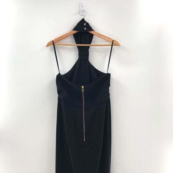 Shona Joy Knot Draped‎ Dress in Black - Picture 4 of 13
